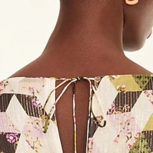 J Crew Lurex chiffon midi dress - Picture 2 of 10